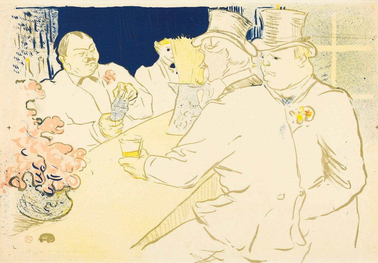 Bar irlandzko-amerykański, rue Royale autorstwa Henri de Toulouse-Lautrec
