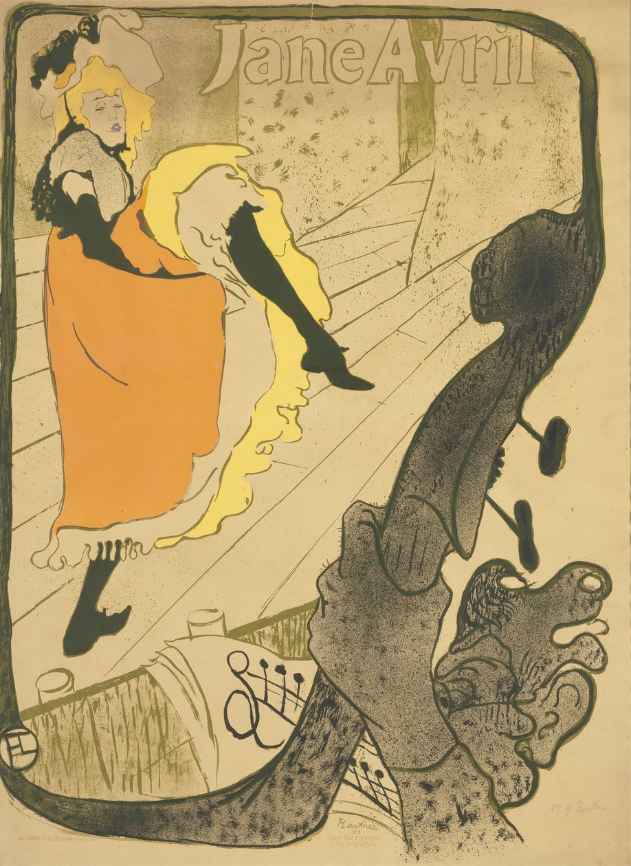 Jane Avril autorstwa Henri de Toulouse-Lautrec