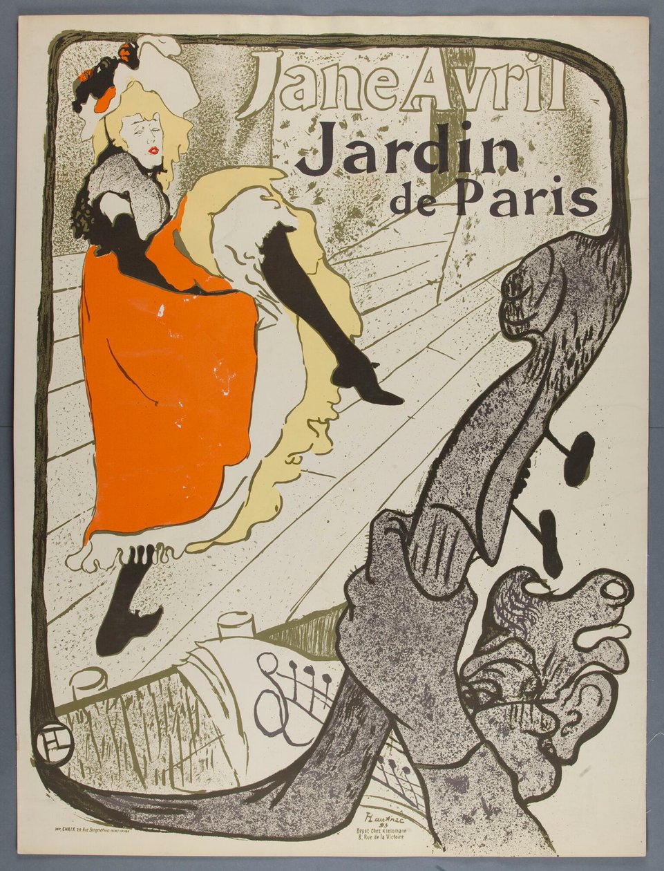 Jane Avril, Ogród Paryża autorstwa Henri de Toulouse-Lautrec