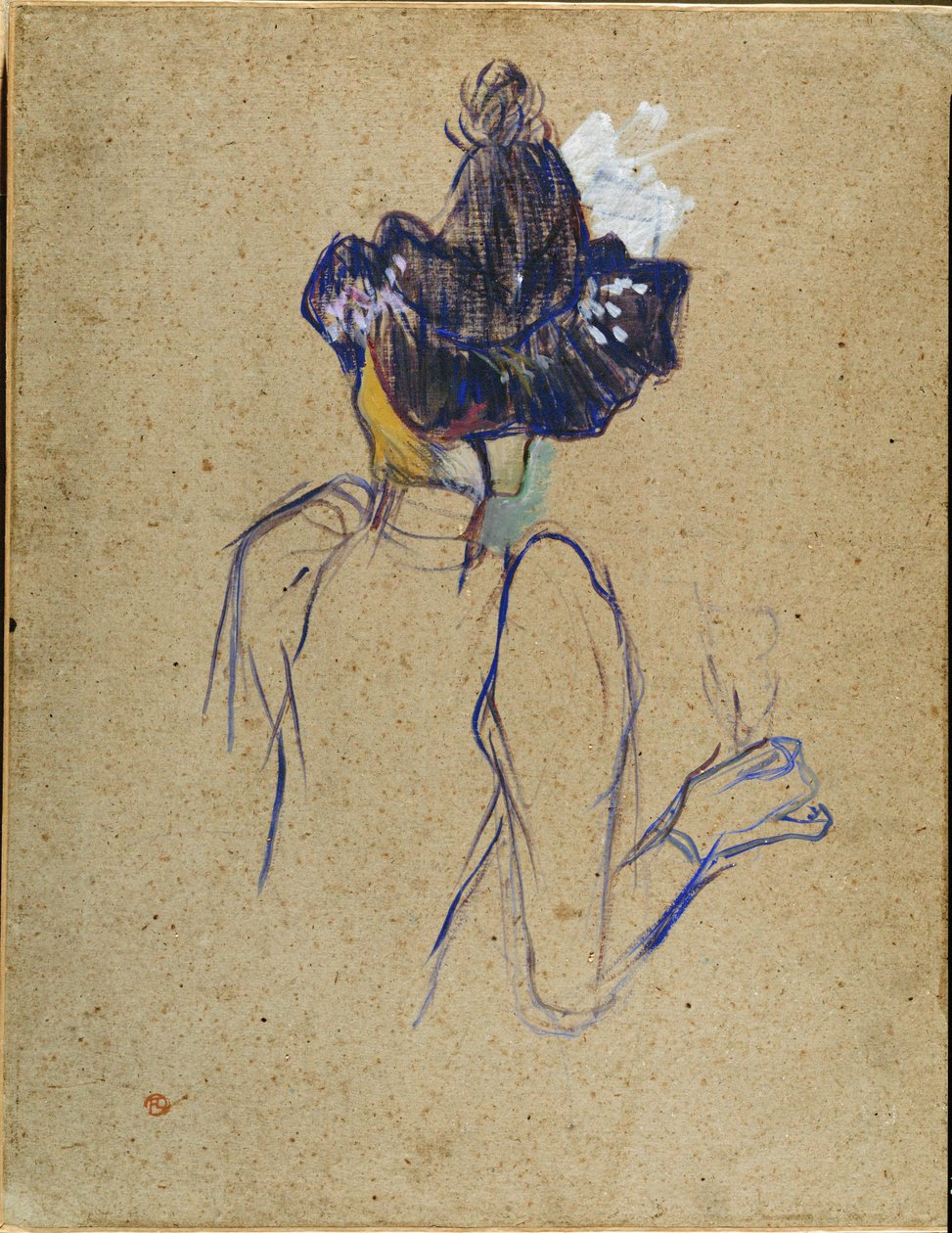 Jane Avril, widok z tyłu autorstwa Henri de Toulouse-Lautrec