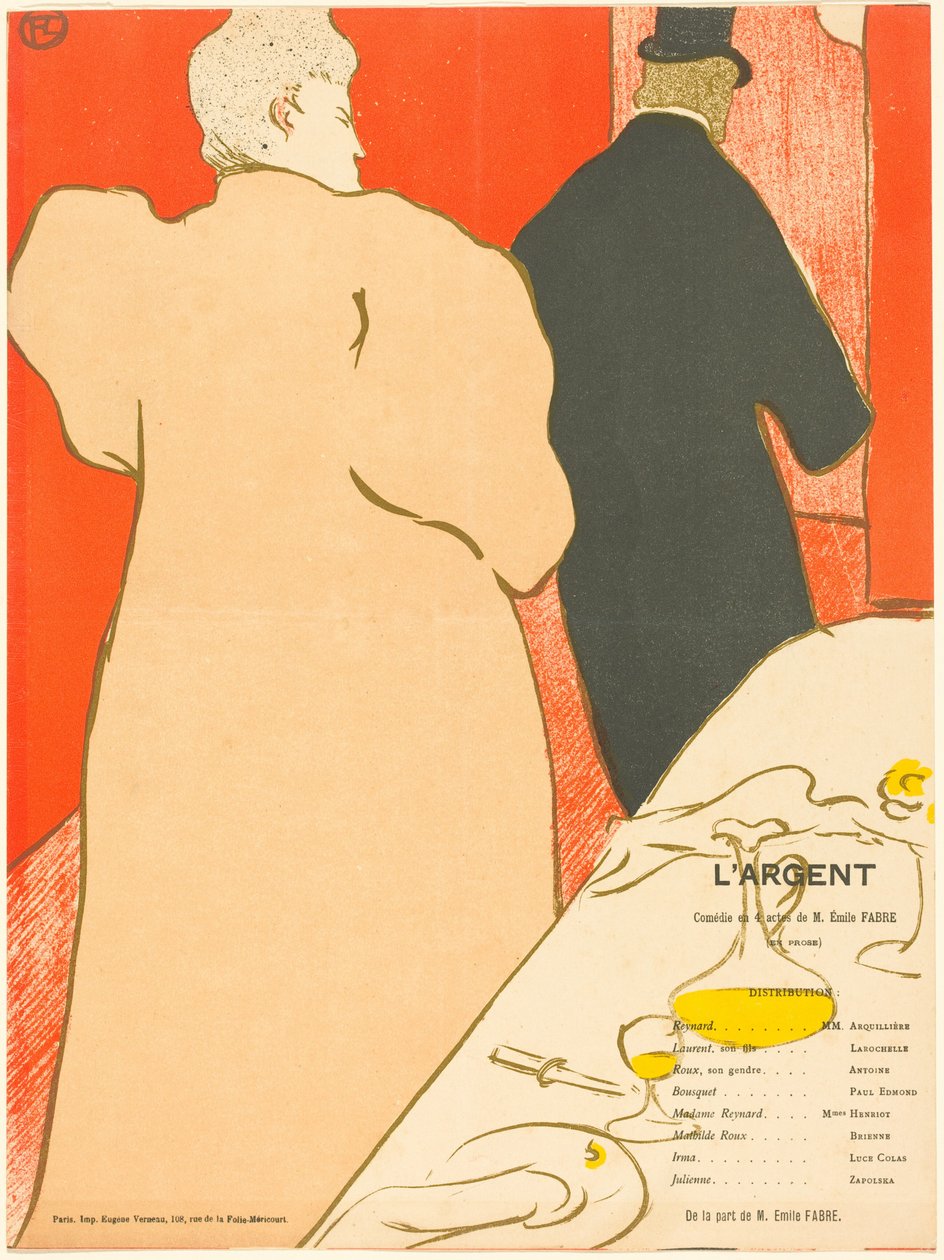 Das Geld autorstwa Henri de Toulouse-Lautrec