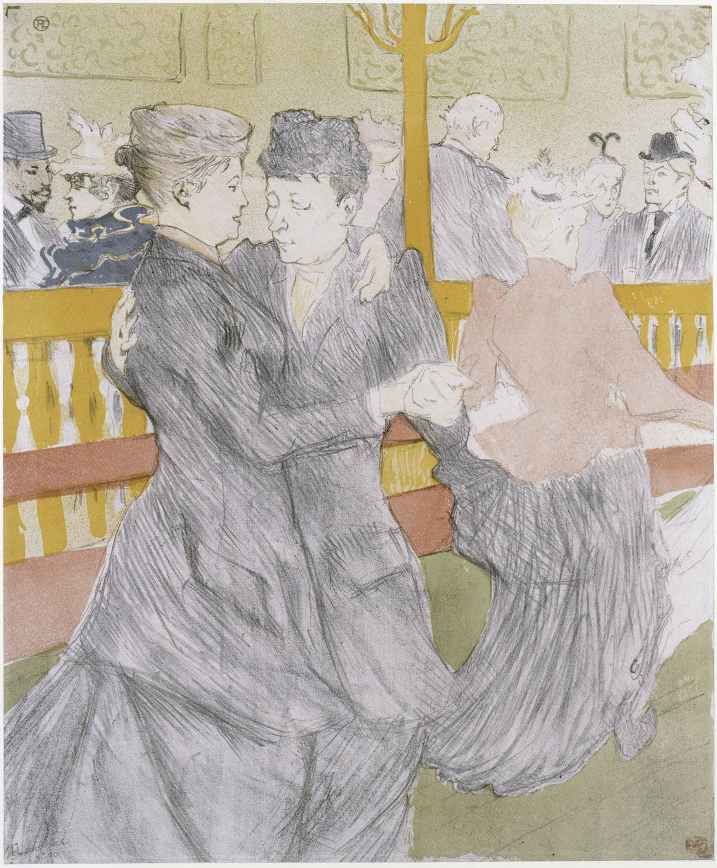 Taniec w Moulin Rouge autorstwa Henri de Toulouse-Lautrec