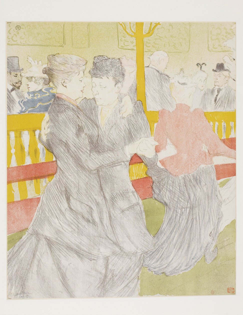 Taniec w Moulin Rouge autorstwa Henri de Toulouse-Lautrec