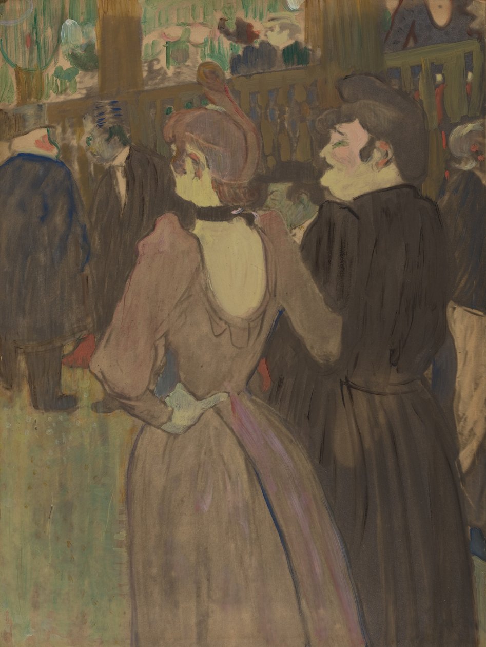 La Goulue i jej siostra autorstwa Henri de Toulouse-Lautrec