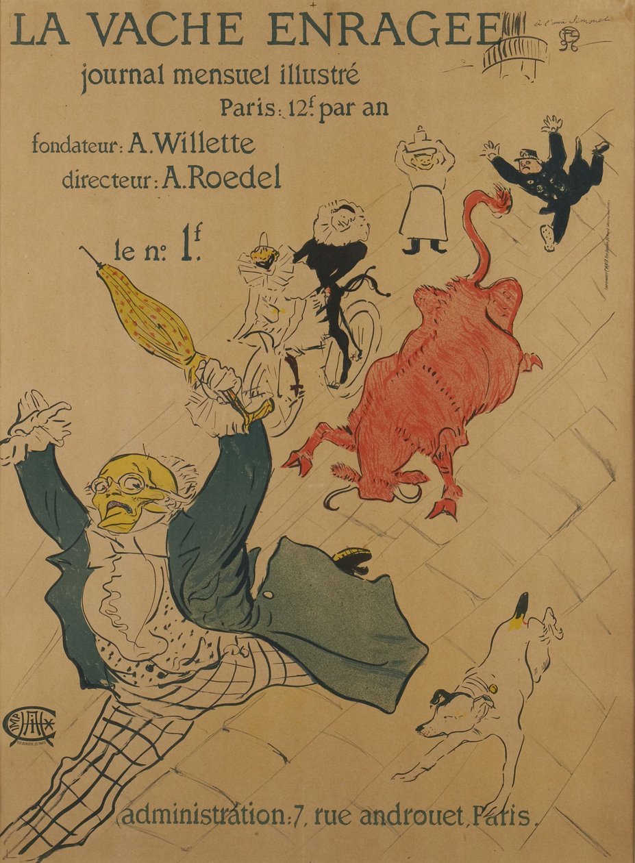 Die wütende Kuh autorstwa Henri de Toulouse-Lautrec