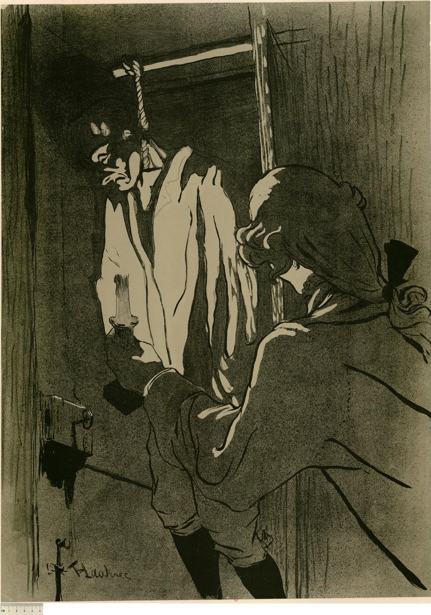 [Wisielec (pierwsza plansza)] autorstwa Henri de Toulouse-Lautrec