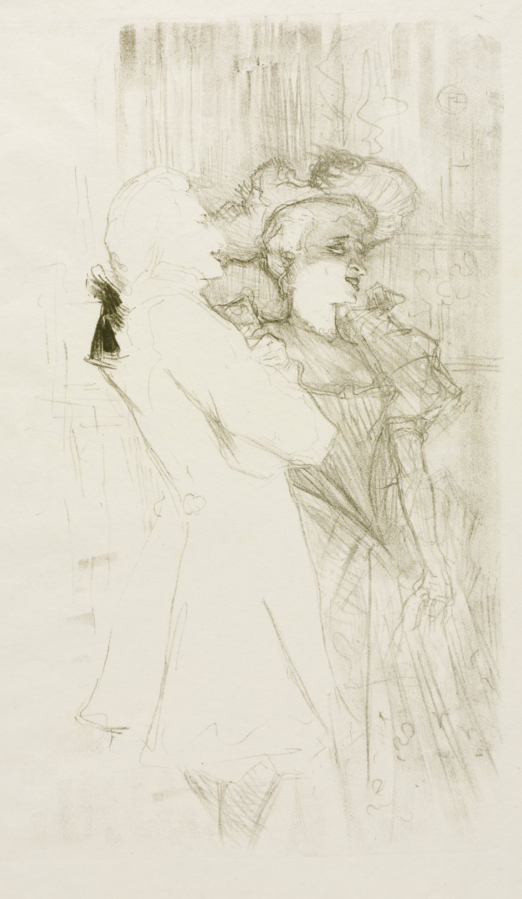 Pożyczkodawca i Auguez w „Pieśń fortuny” autorstwa Henri de Toulouse-Lautrec
