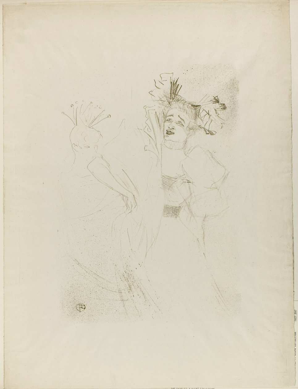 Pożyczkodawca w Chilpéric, pełna twarz autorstwa Henri de Toulouse-Lautrec