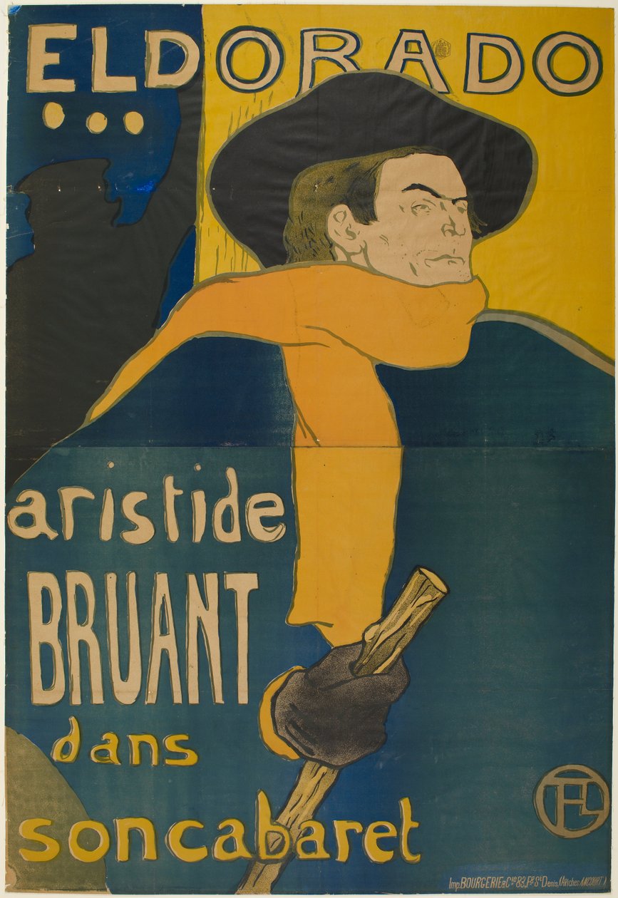 Les Ambassadeurs: Aristide Bruant autorstwa Henri de Toulouse-Lautrec