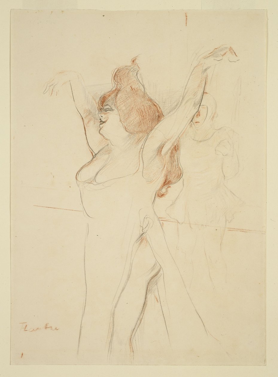 Mademoiselle Cocyle jako Helena Trojańska w La Belle Helene autorstwa Henri de Toulouse Lautrec