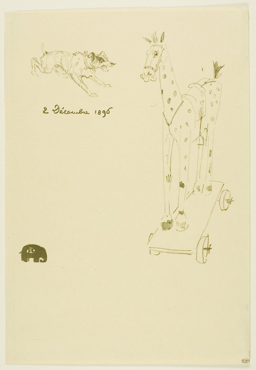 Menu Sylvain autorstwa Henri de Toulouse-Lautrec