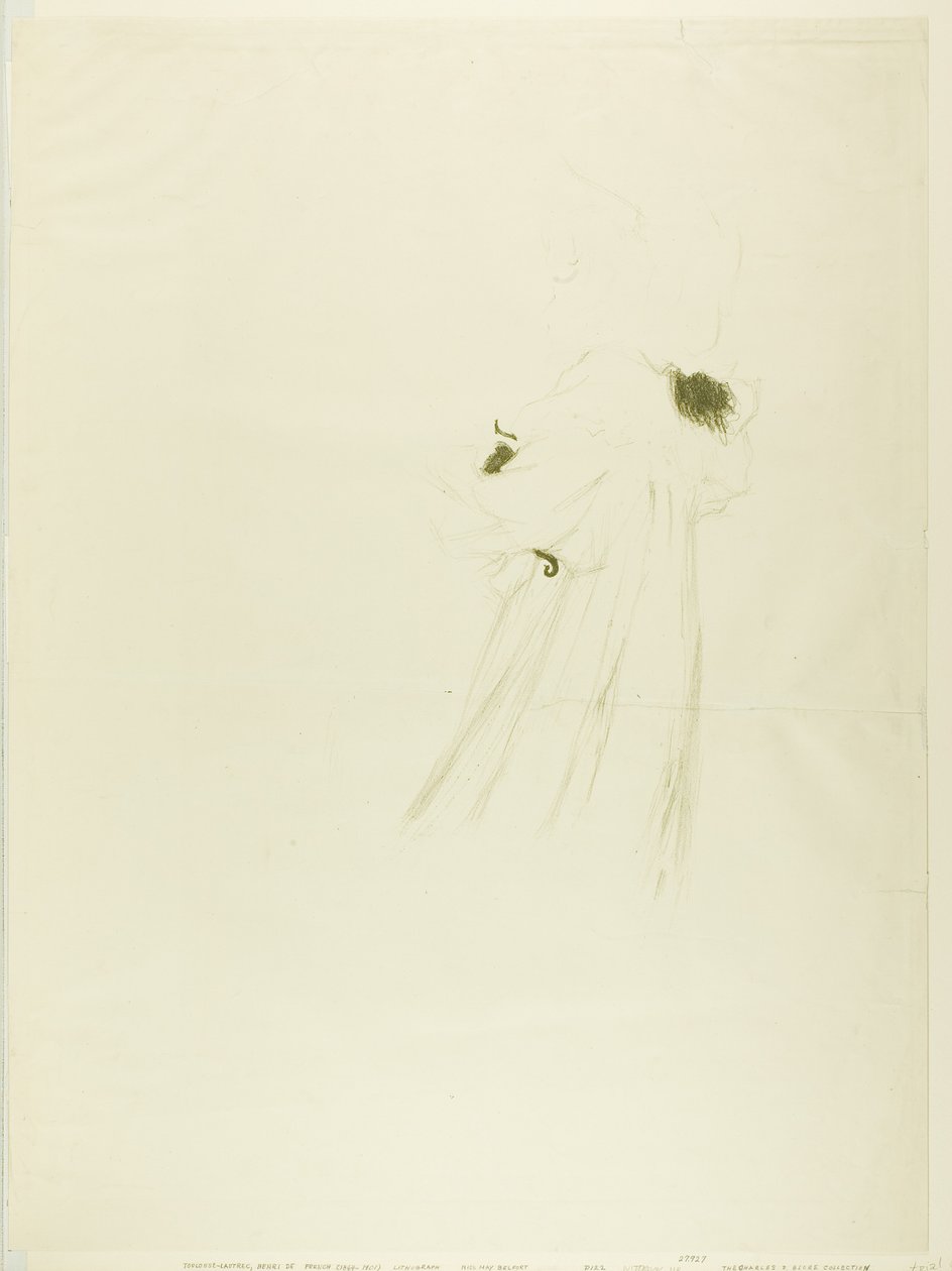 Miss May Belfort (duży talerz) autorstwa Henri de Toulouse-Lautrec