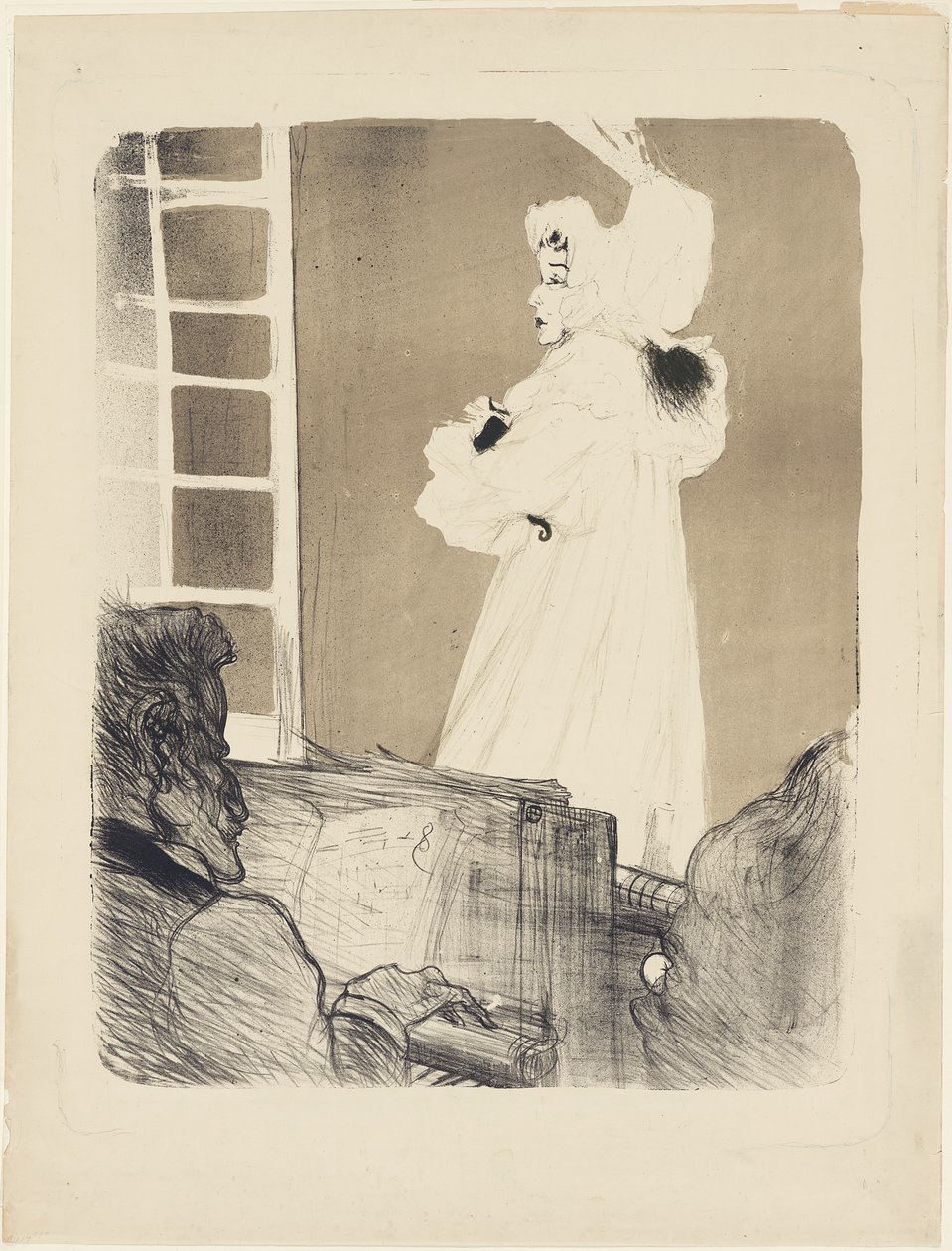 Miss May Belfort (duży talerz) autorstwa Henri de Toulouse-Lautrec