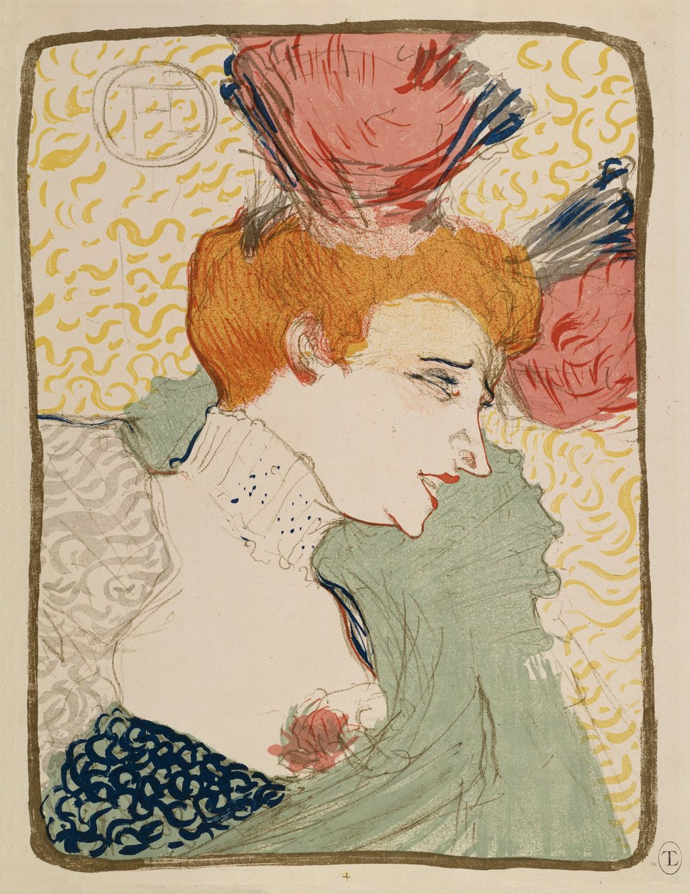 Panna Marcelle Lender, popiersie autorstwa Henri de Toulouse-Lautrec