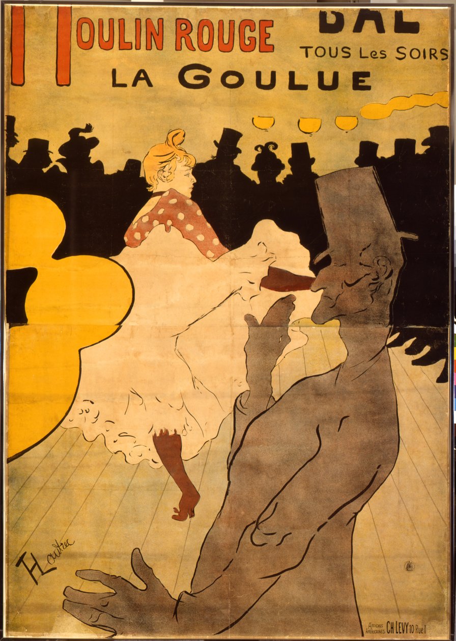 Moulin Rouge-La Goulue (litografia kolorowa) autorstwa Henri de Toulouse Lautrec