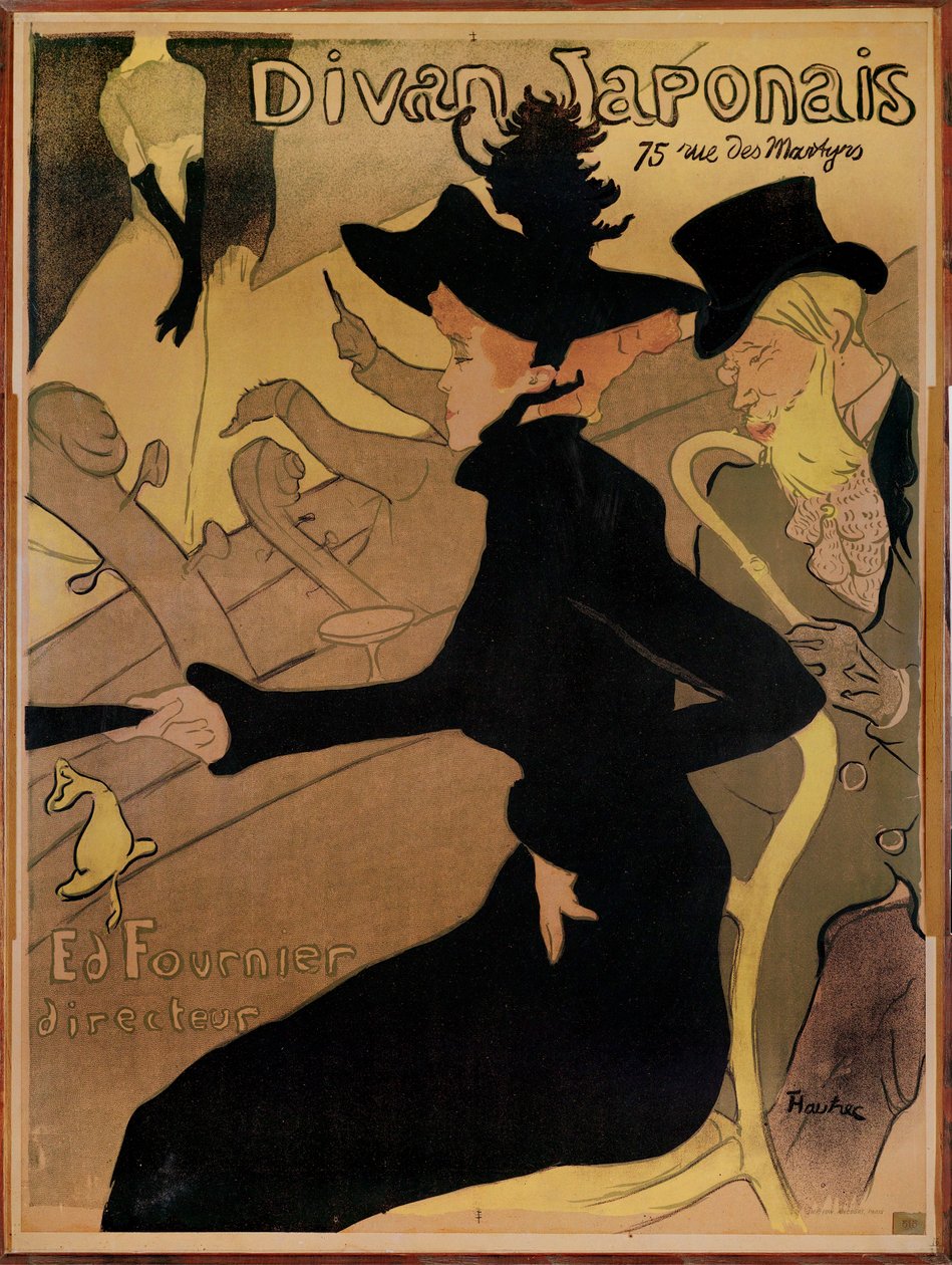 Klub nocny Le Divan Japonais autorstwa Henri de Toulouse-Lautrec