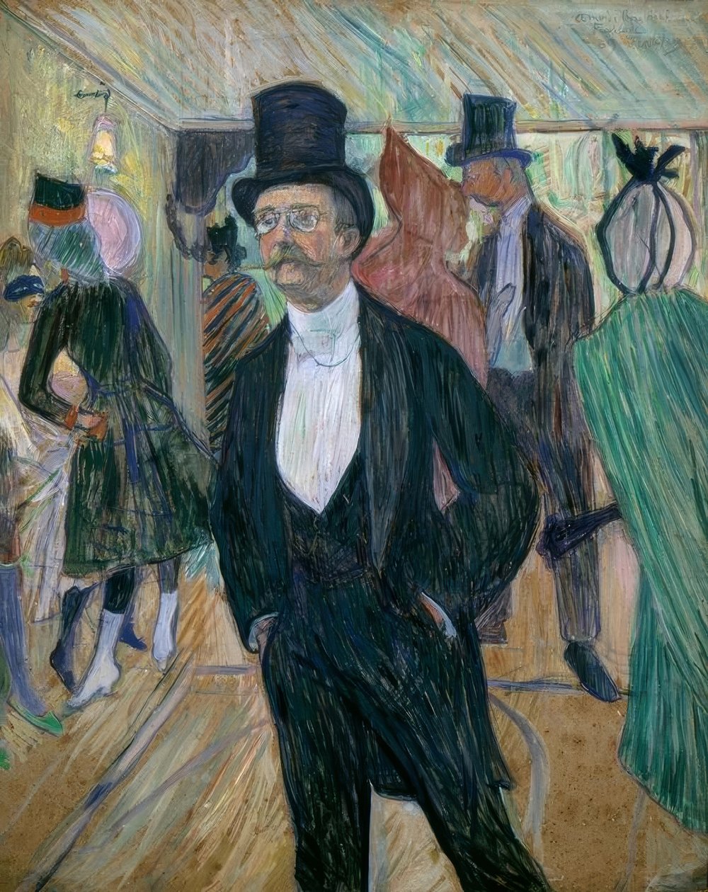 Portret Henri Fourcade (Monsieur Henri Fourcade au bal autorstwa Henri de Toulouse Lautrec