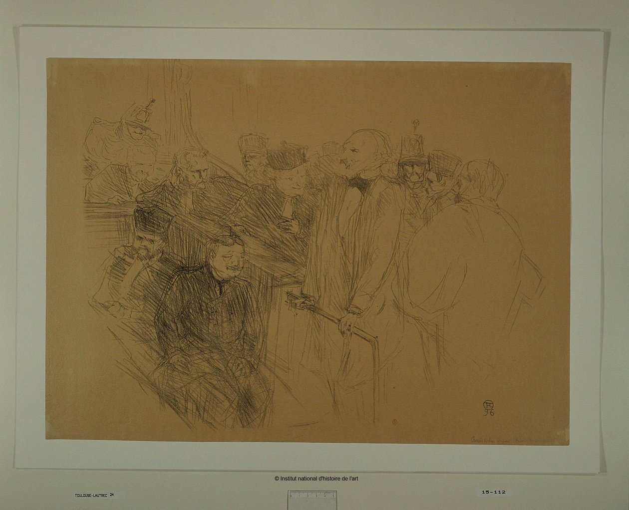Prozess Dupas-Arton: Ribot sagt aus autorstwa Henri de Toulouse-Lautrec