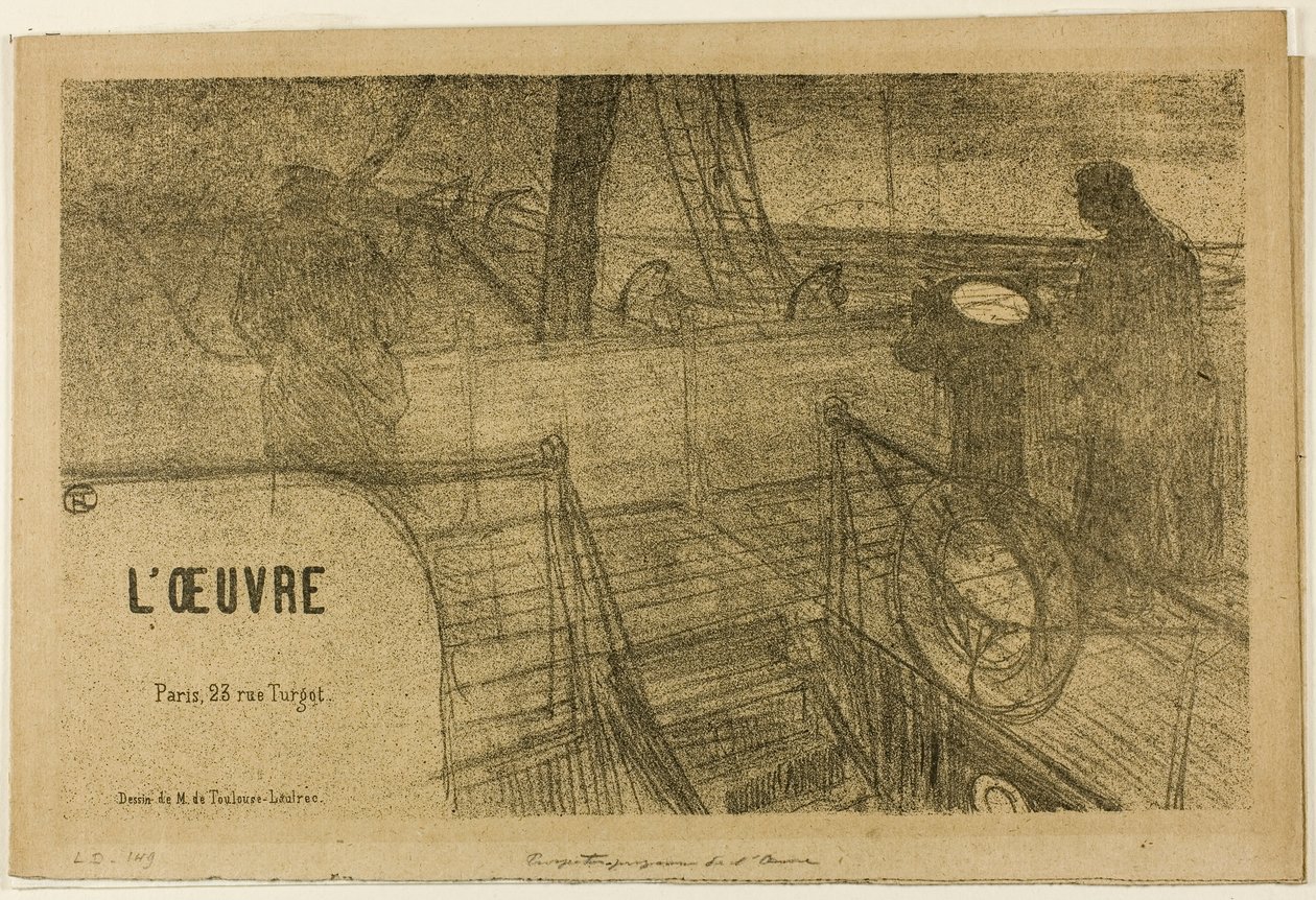 Prospekt - program prac autorstwa Henri de Toulouse-Lautrec