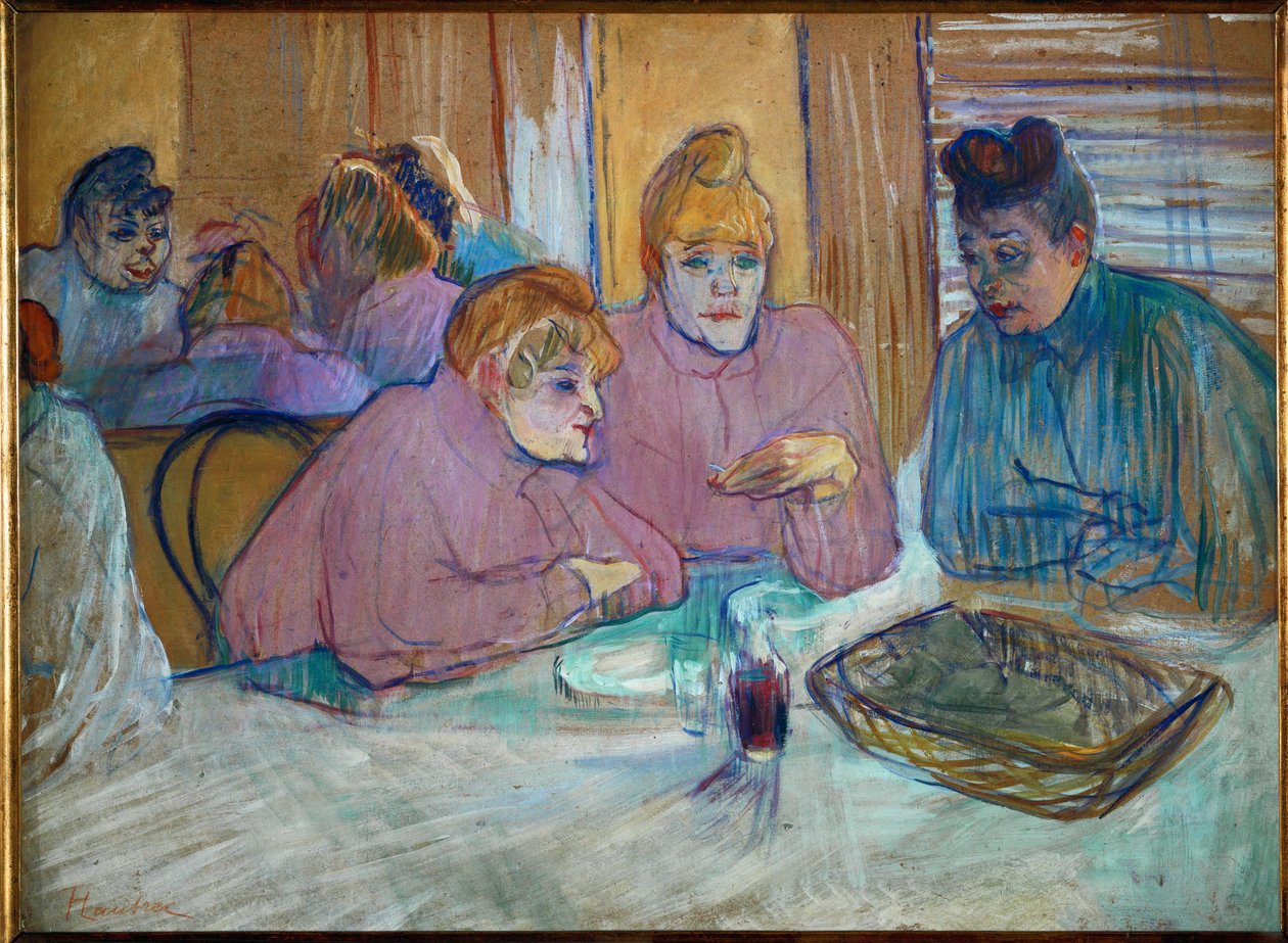 Prostytutki przy stole autorstwa Henri de Toulouse-Lautrec