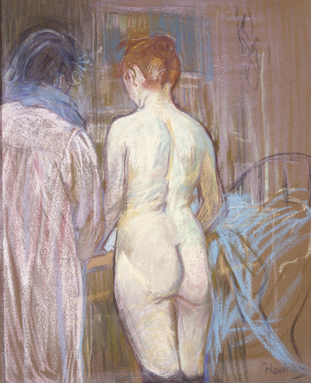 Prostytutki, ok. 1893-1895 (pastel na szmerglówce) autorstwa Henri de Toulouse Lautrec