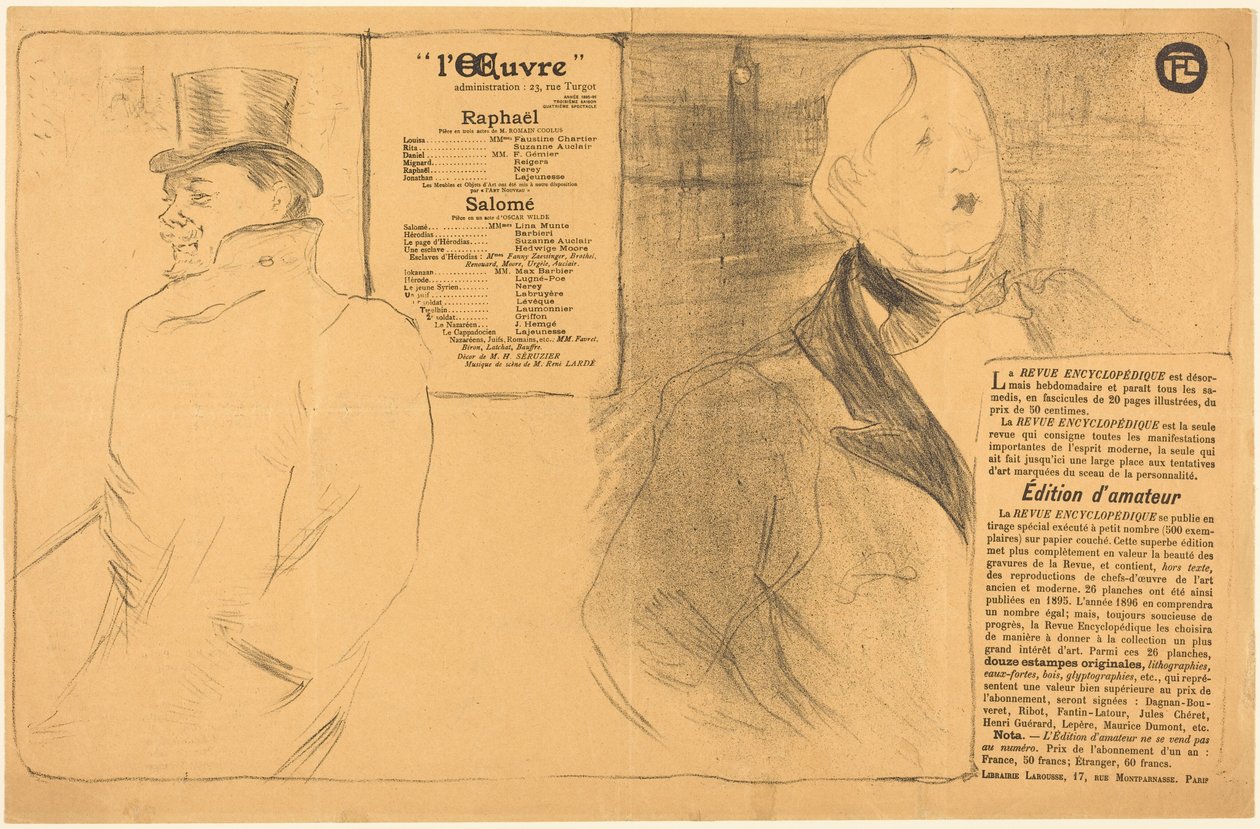 Raphael; Salome autorstwa Henri de Toulouse-Lautrec