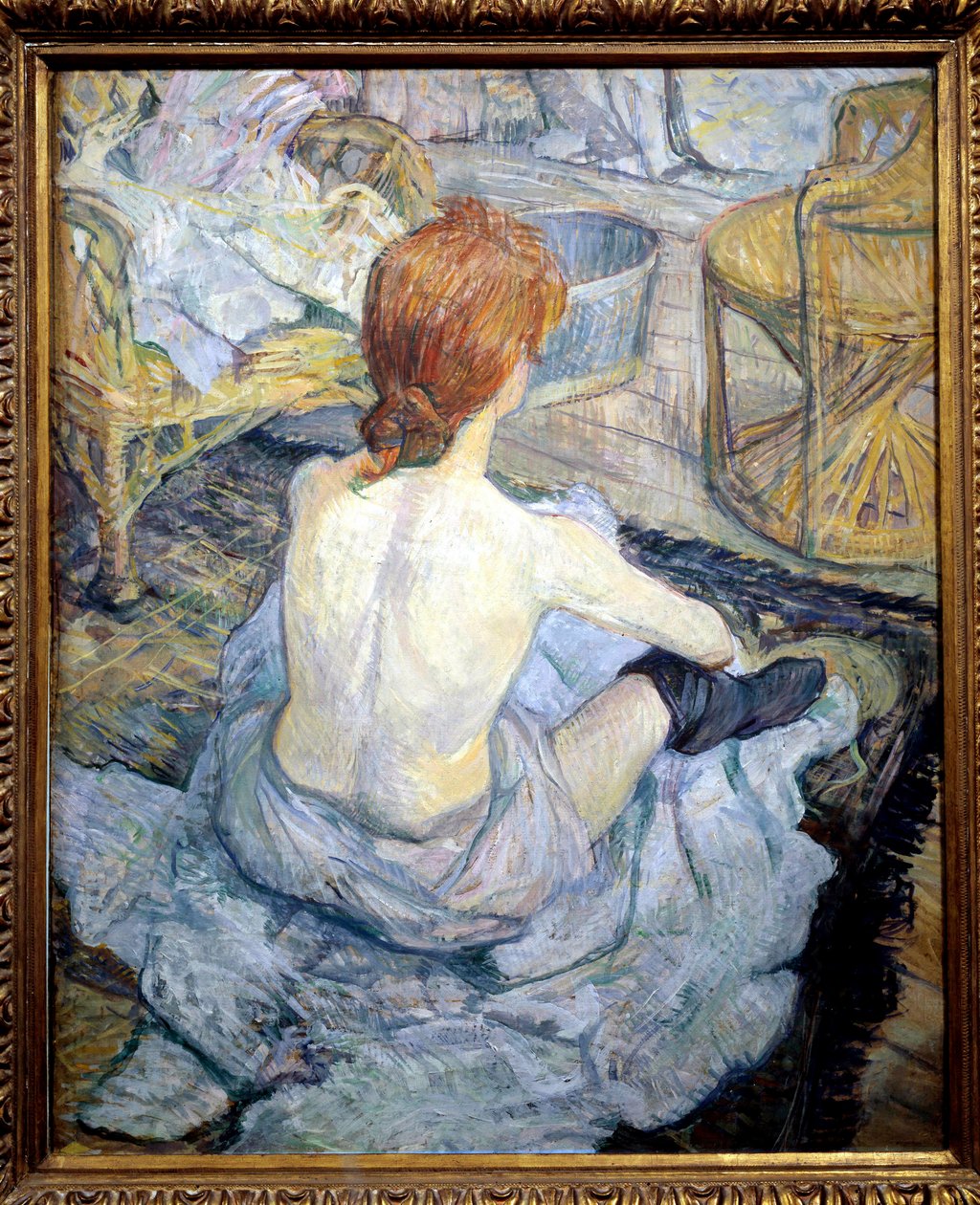 Ruda (toaleta). Obraz Henri De Toulouse Lautrec (Toulouse-Lautrec autorstwa Henri de Toulouse Lautrec