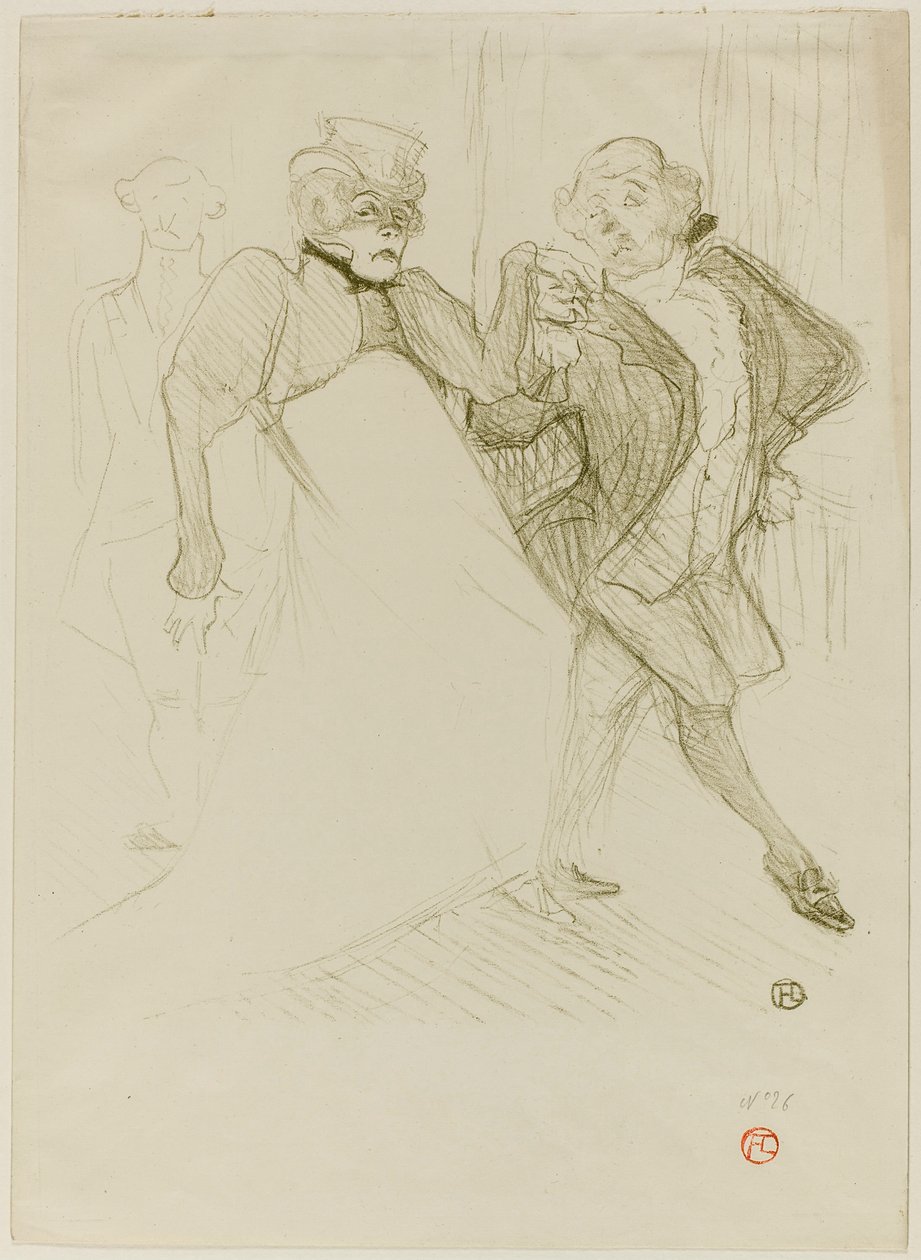 Réjane i Galipaux, w Madame Sans-Gêne autorstwa Henri de Toulouse-Lautrec