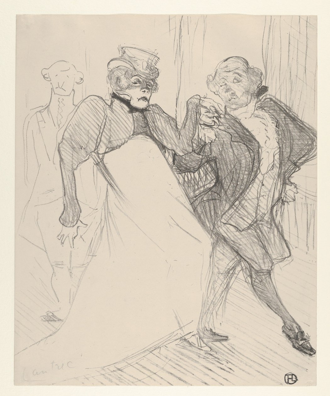 Réjane i Galipaux w filmie „Madame Sans-Géne” autorstwa Henri de Toulouse-Lautrec