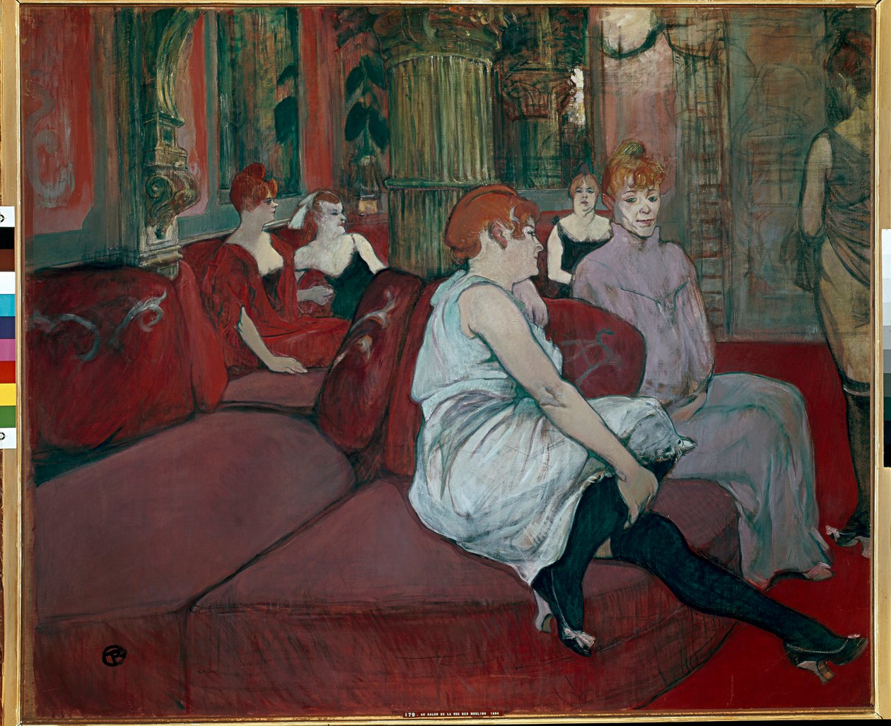 Salon przy Rue des Moulins autorstwa Henri de Toulouse Lautrec