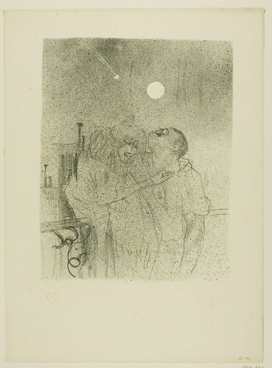 Spadające gwiazdy, z Melodii Désiré Dihau autorstwa Henri de Toulouse-Lautrec