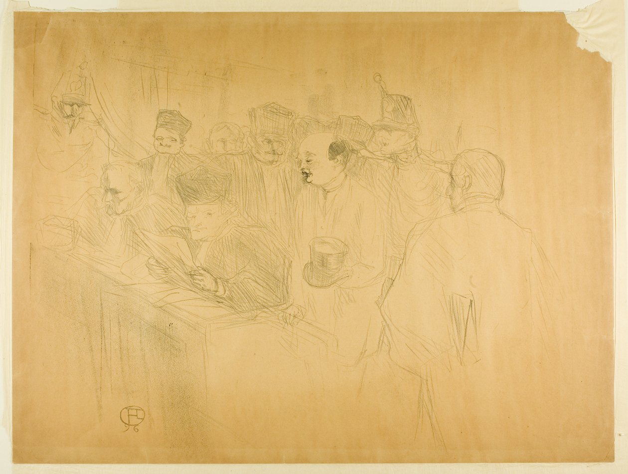 Proces Artona (trzecia płyta) autorstwa Henri de Toulouse-Lautrec