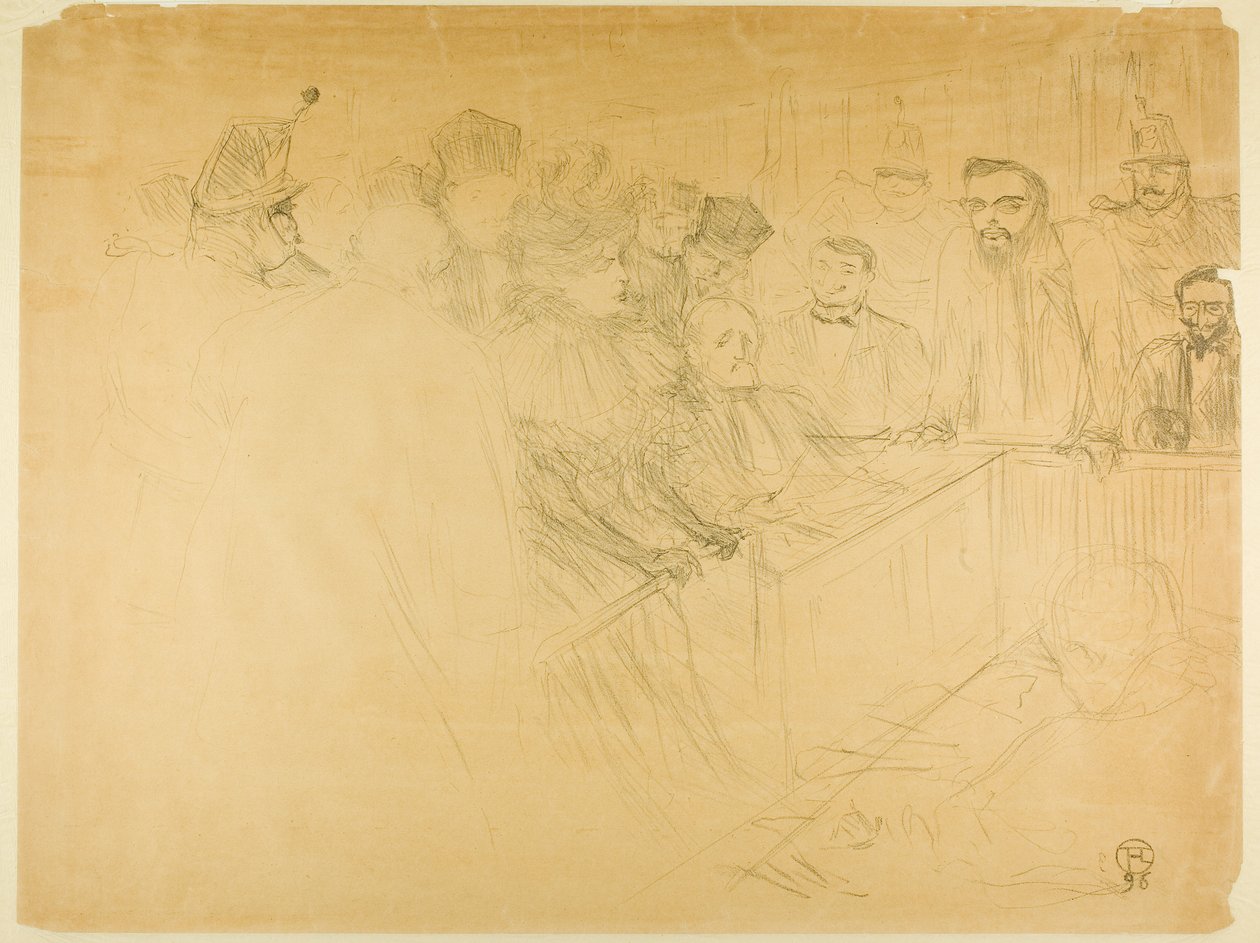 Proces Artona (trzecia płyta) autorstwa Henri de Toulouse-Lautrec