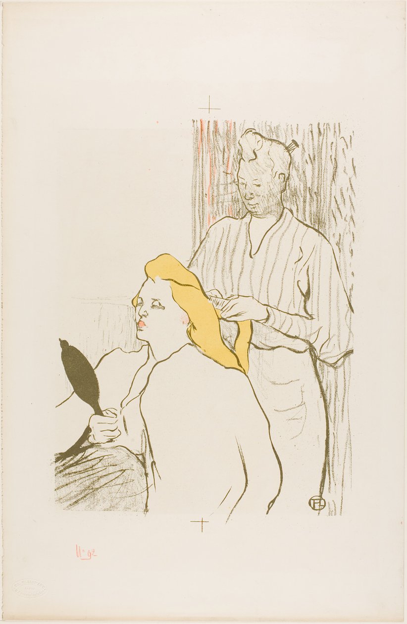 Fryzjer, program dla Théâtre Libre autorstwa Henri de Toulouse-Lautrec