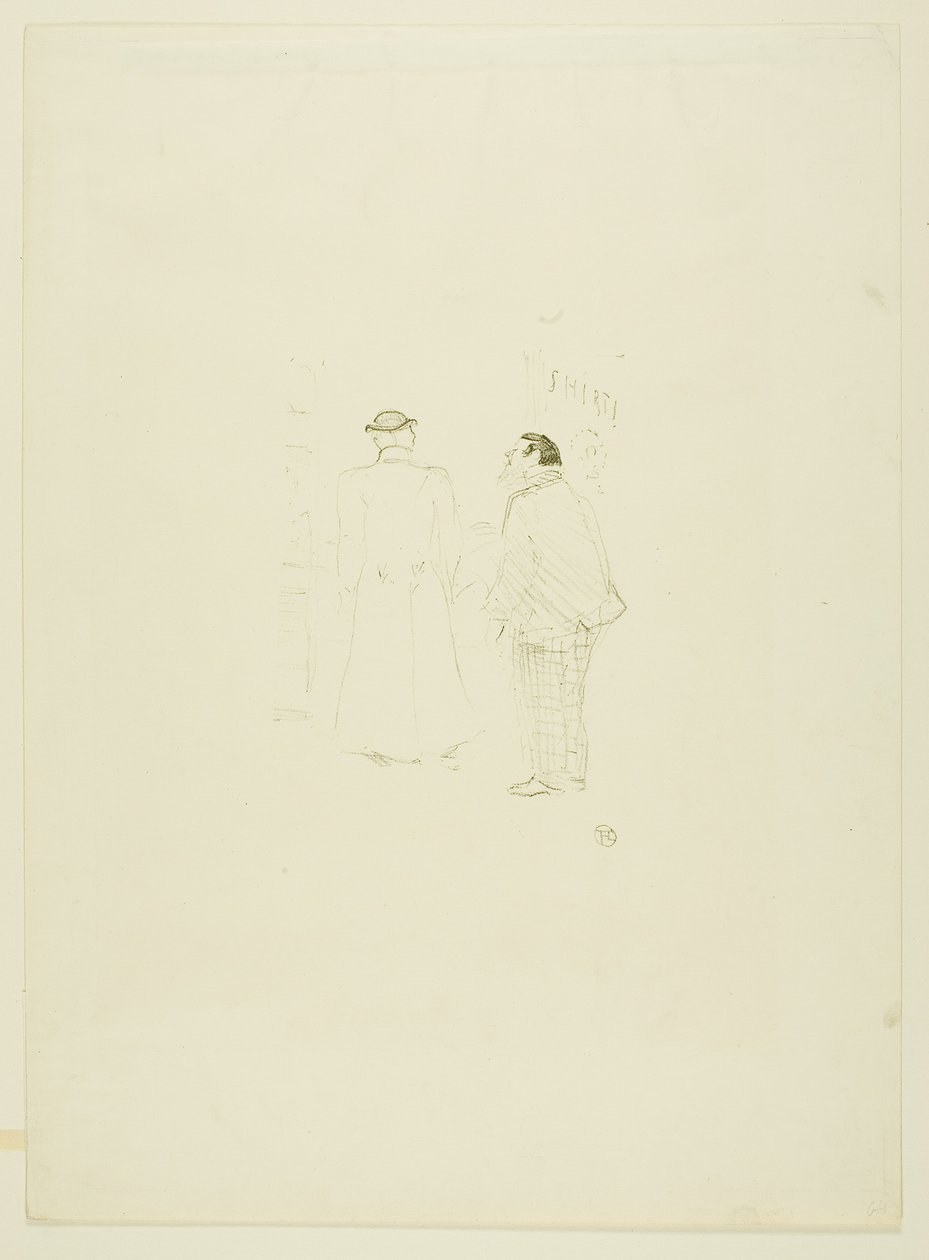 Główny sprzedawca w firmie Jourdan i Brown autorstwa Henri de Toulouse-Lautrec