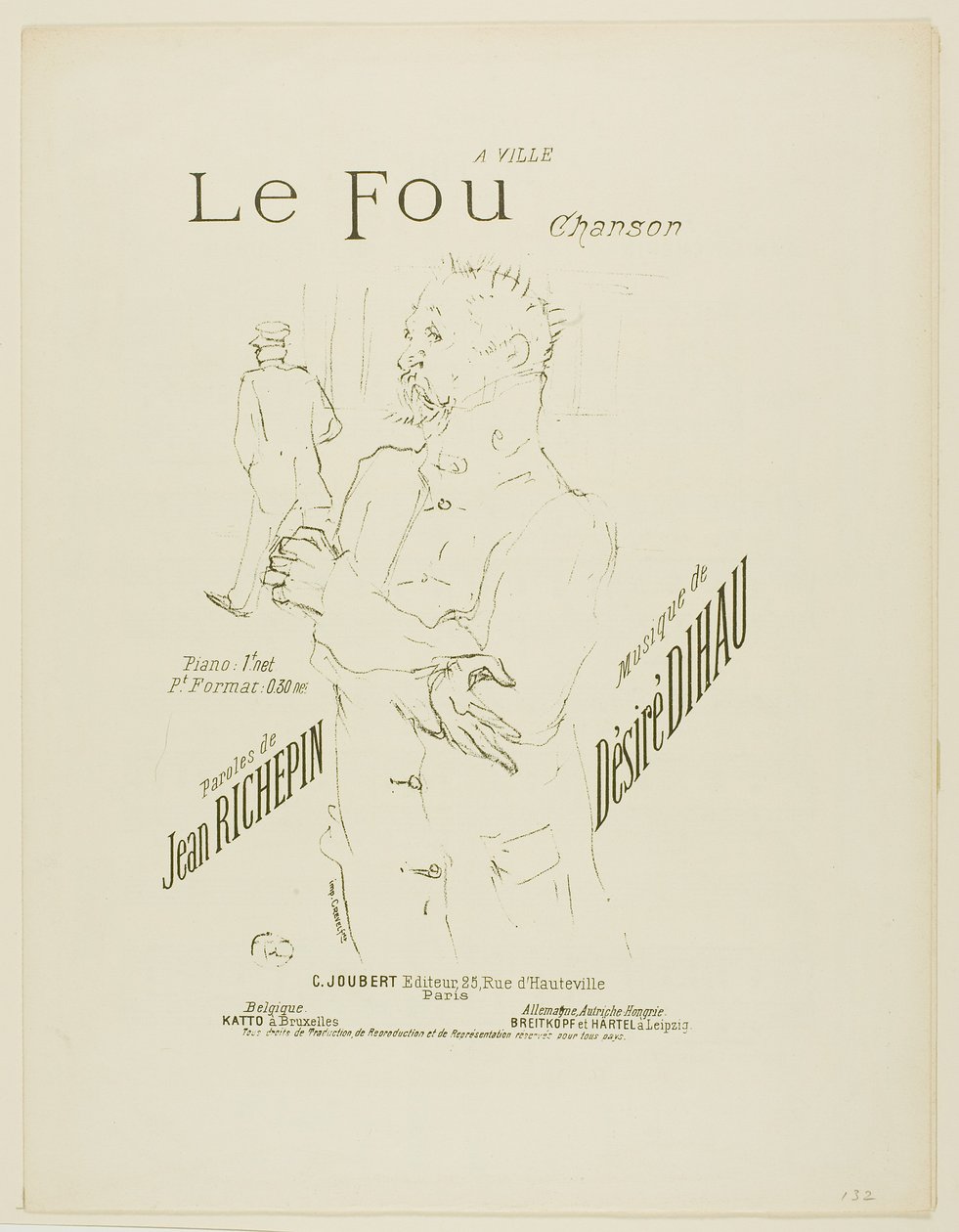 Szaleniec z Melodii Désiré Dihau autorstwa Henri de Toulouse-Lautrec