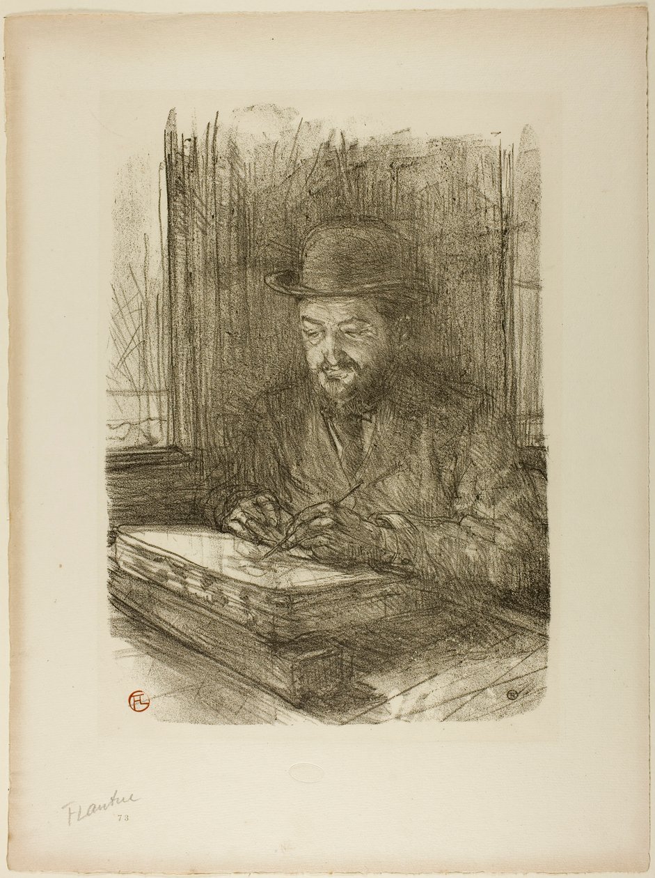 Mistrz grawerowania, Adolphe Albert autorstwa Henri de Toulouse-Lautrec