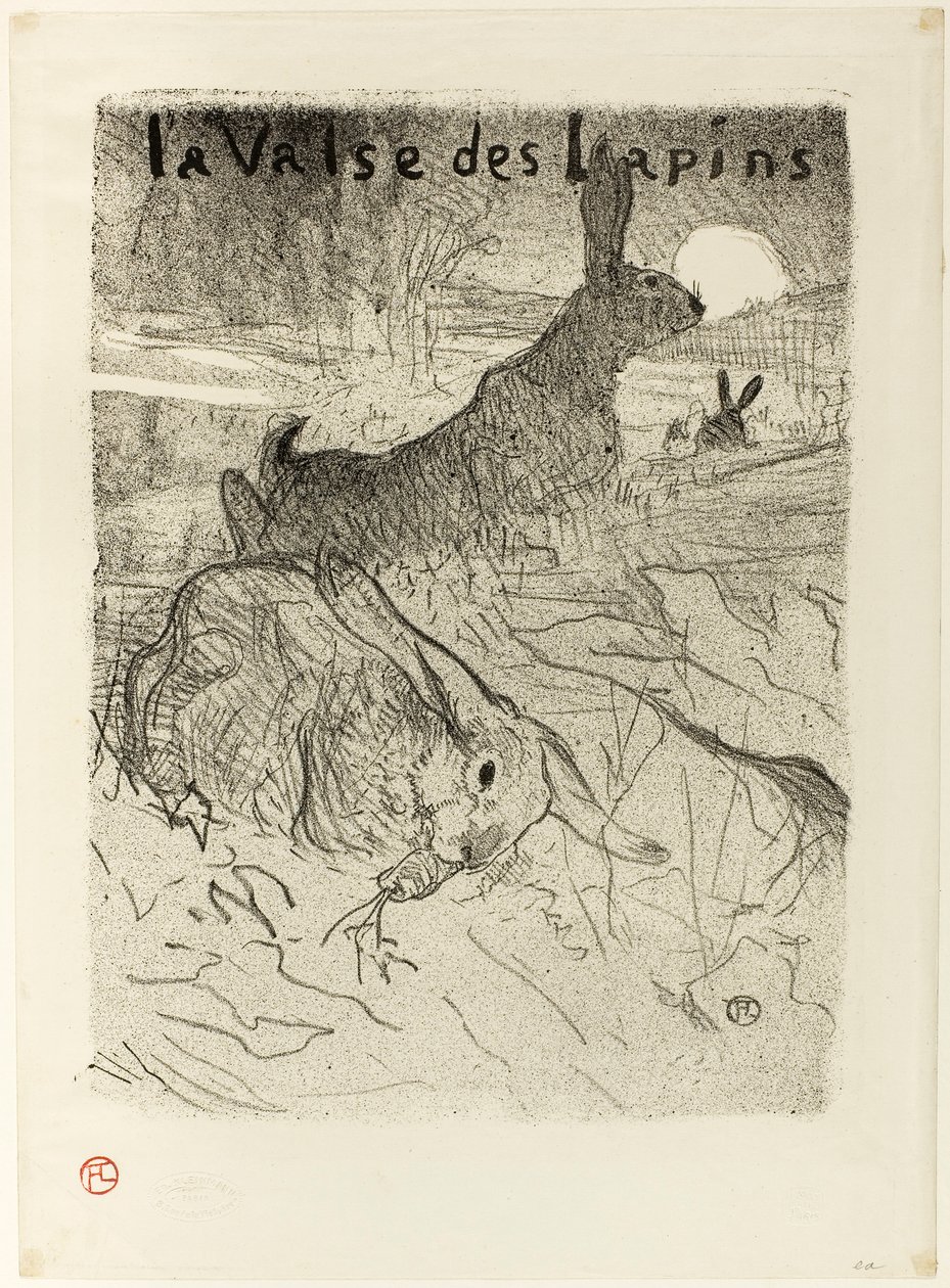 Walc królików autorstwa Henri de Toulouse-Lautrec