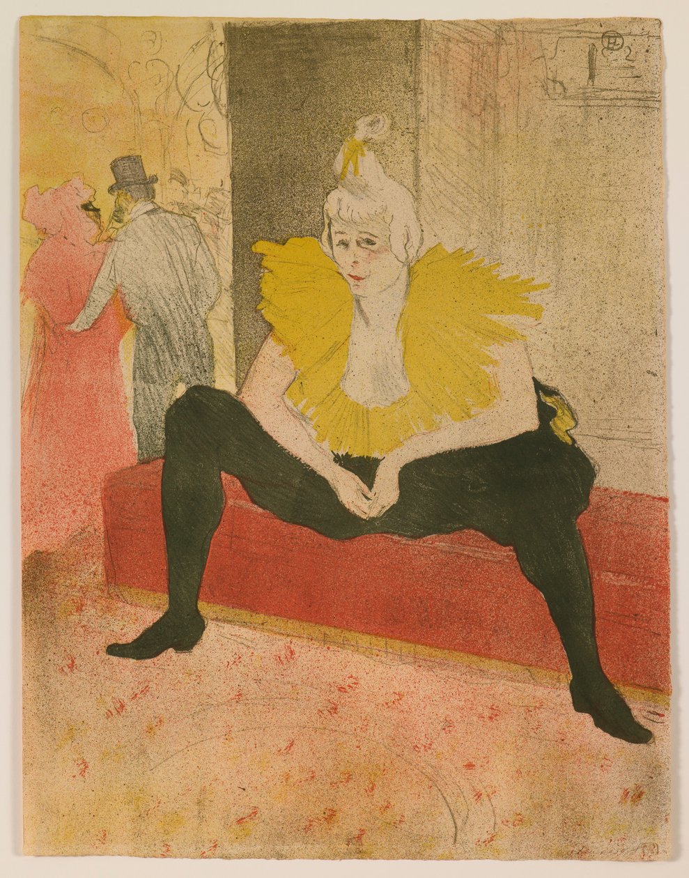 Siedząca klaunica, z serii „Elles” autorstwa Henri de Toulouse-Lautrec