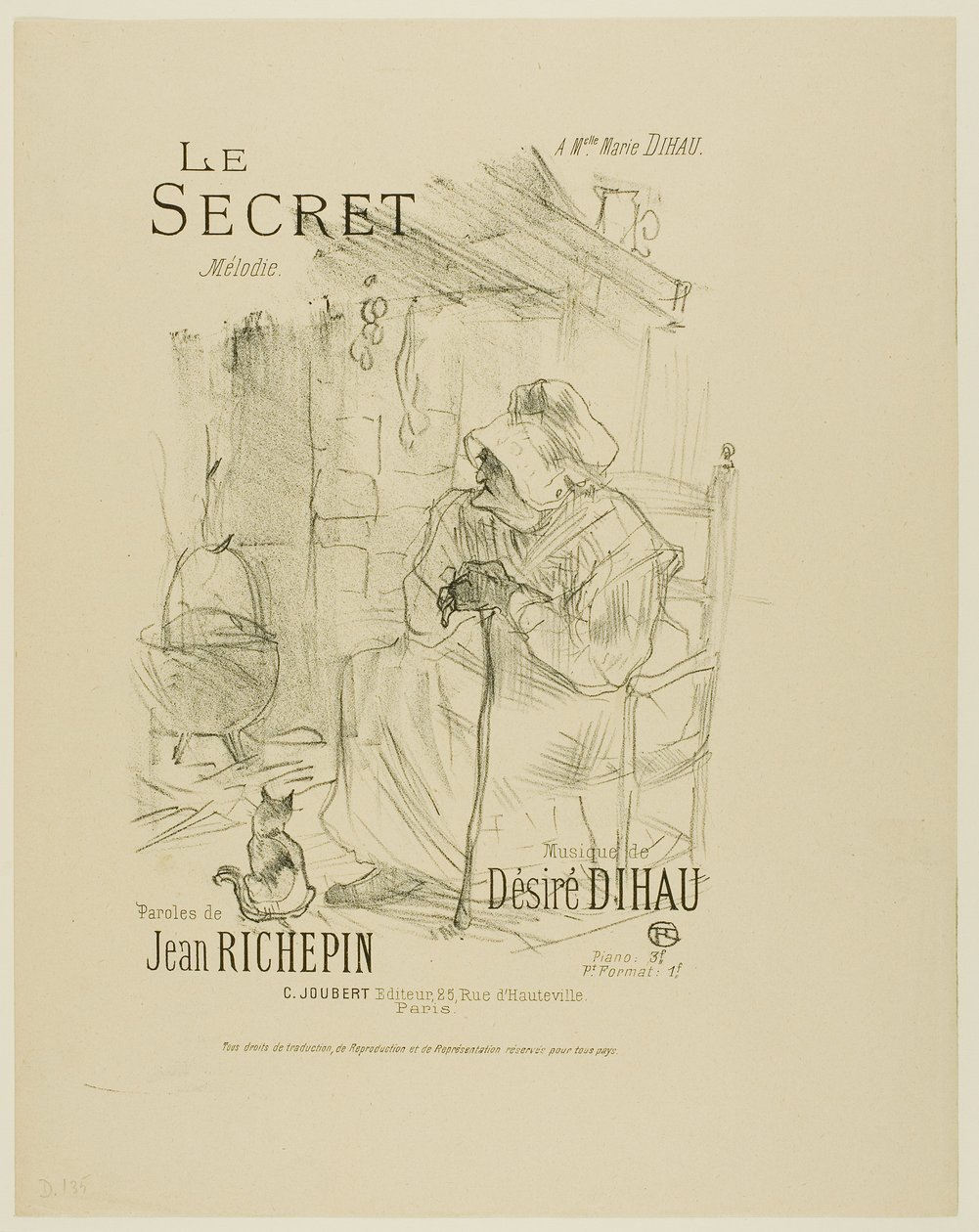Sekret, z Melodii Désiré Dihau autorstwa Henri de Toulouse-Lautrec