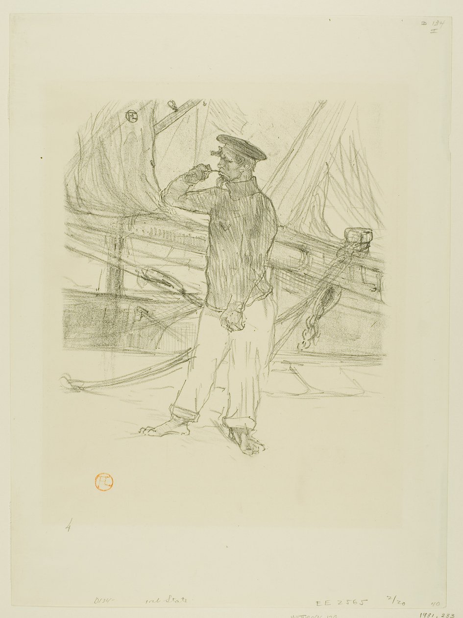Wędzony śledź, z Melodii Désiré Dihau autorstwa Henri de Toulouse-Lautrec