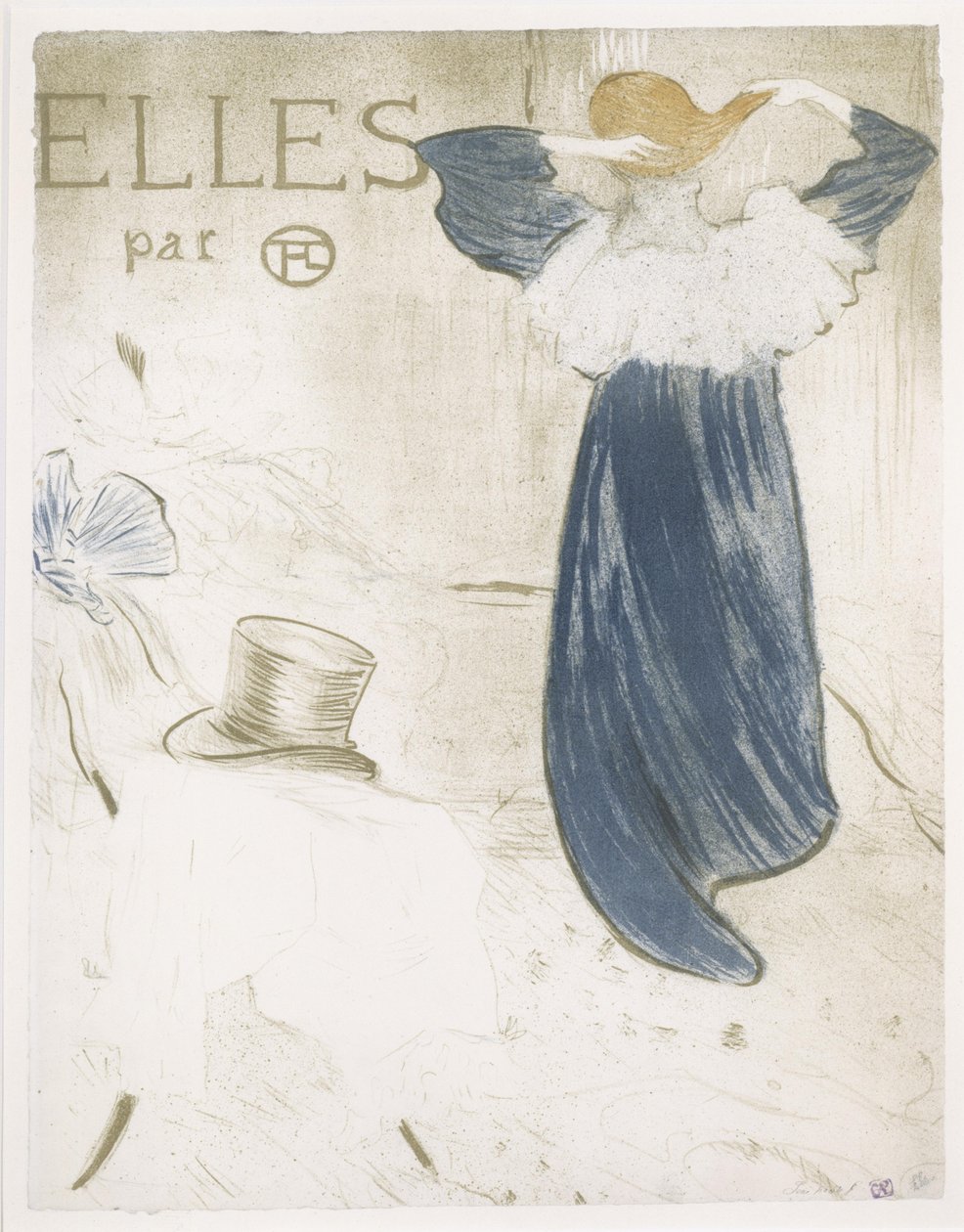 Strona tytułowa odcinka „Elles” autorstwa Henri de Toulouse-Lautrec