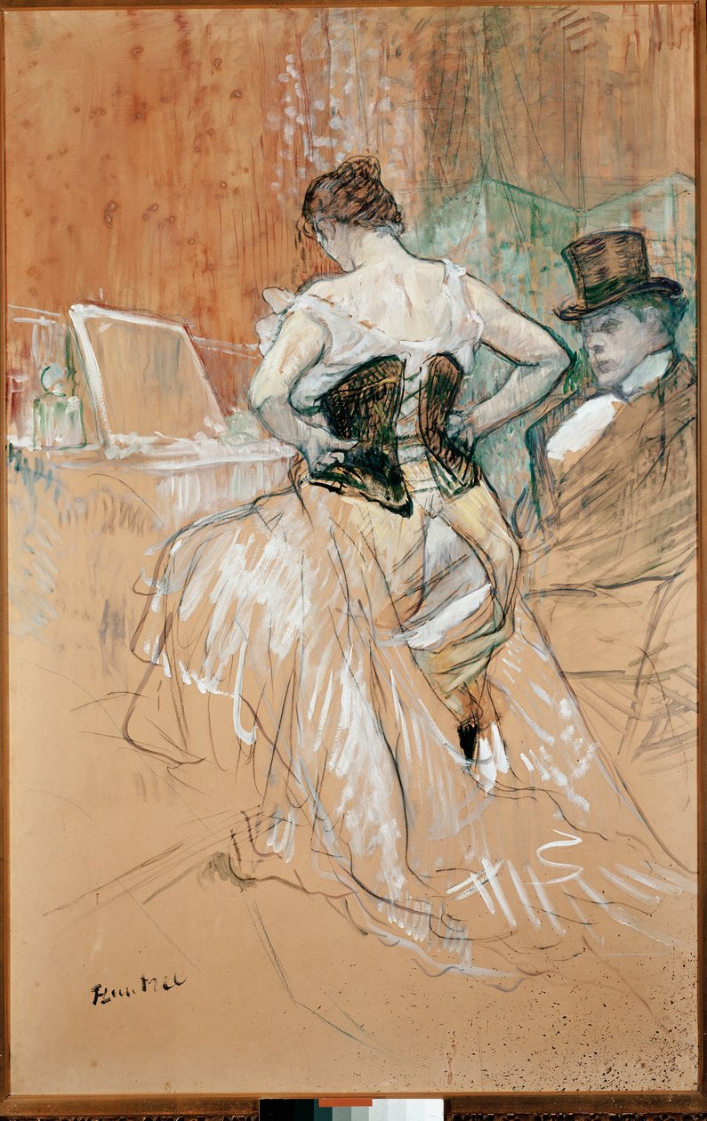Kobieta w gorsecie autorstwa Henri de Toulouse Lautrec