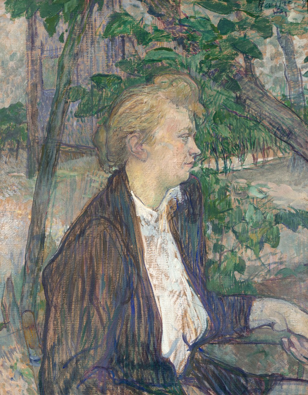 Гарденполид сууж буй эмэгтэй autorstwa Henri de Toulouse Lautrec