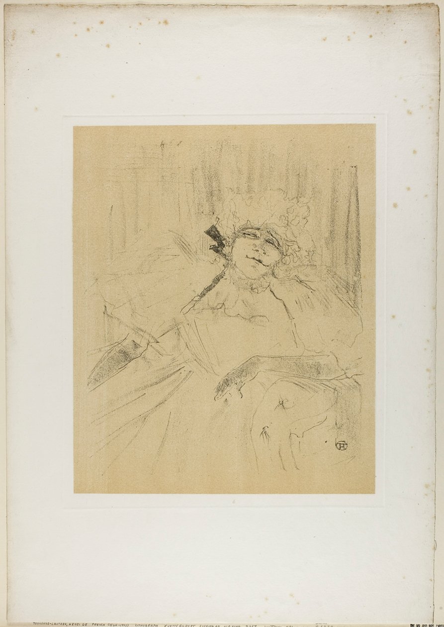 Yvette Guilbert — stara pieśń z Yvette Guilbert autorstwa Henri de Toulouse-Lautrec