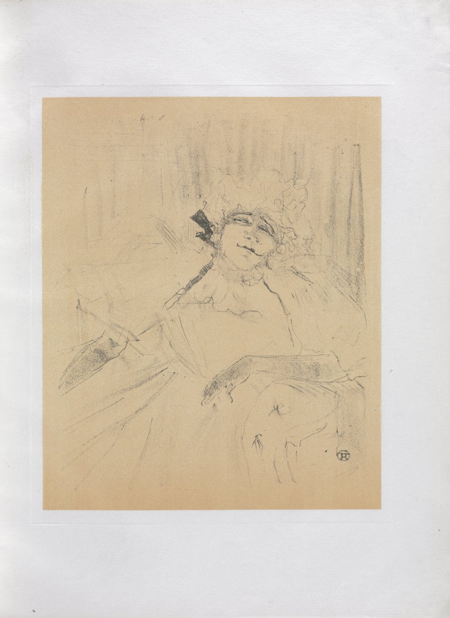 Yvette Guilbert-angielska seria: Stara piosenka autorstwa Henri de Toulouse-Lautrec
