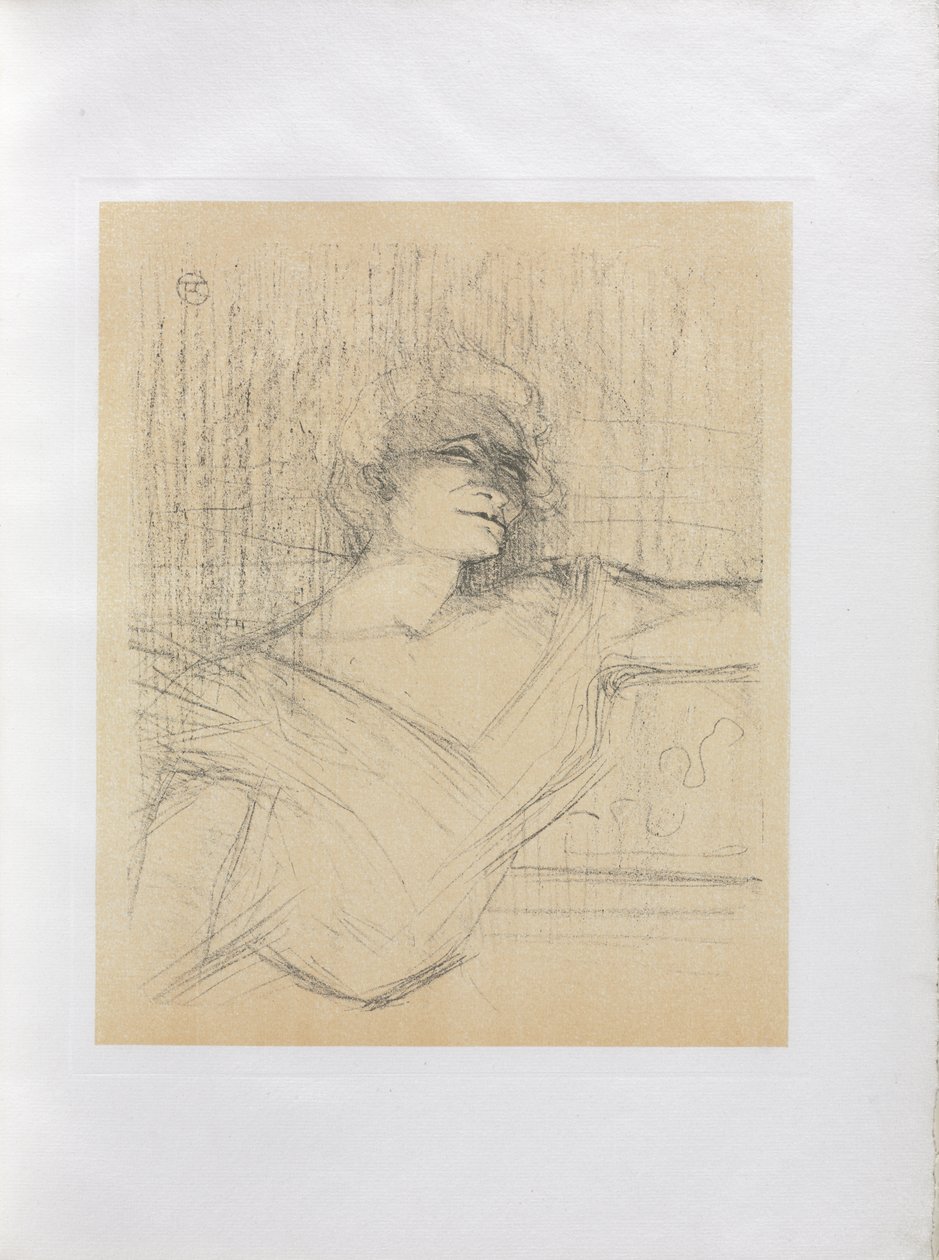 Yvette Guilbert-angielska seria: W kleju autorstwa Henri de Toulouse-Lautrec