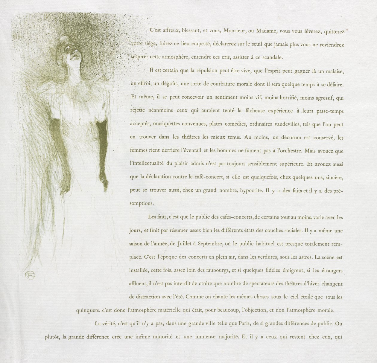 Yvette Guilbert-seria francuska: nr 3 autorstwa Henri de Toulouse-Lautrec