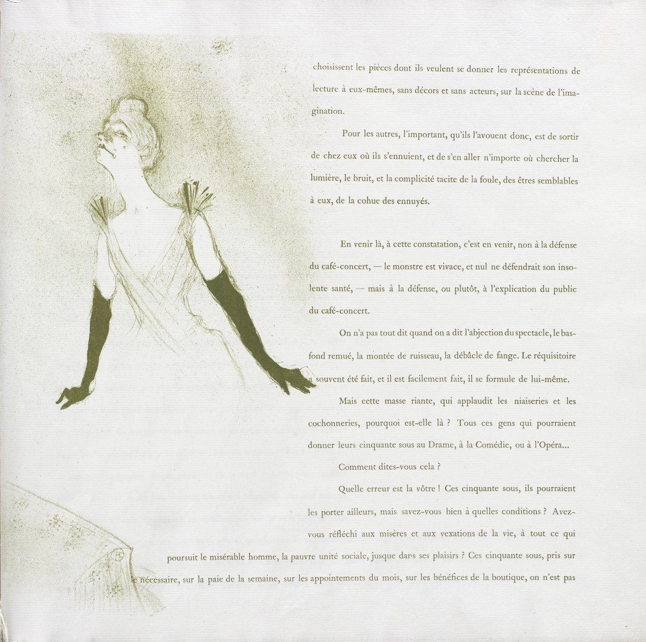 Yvette Guilbert-seria francuska: nr 4 autorstwa Henri de Toulouse-Lautrec