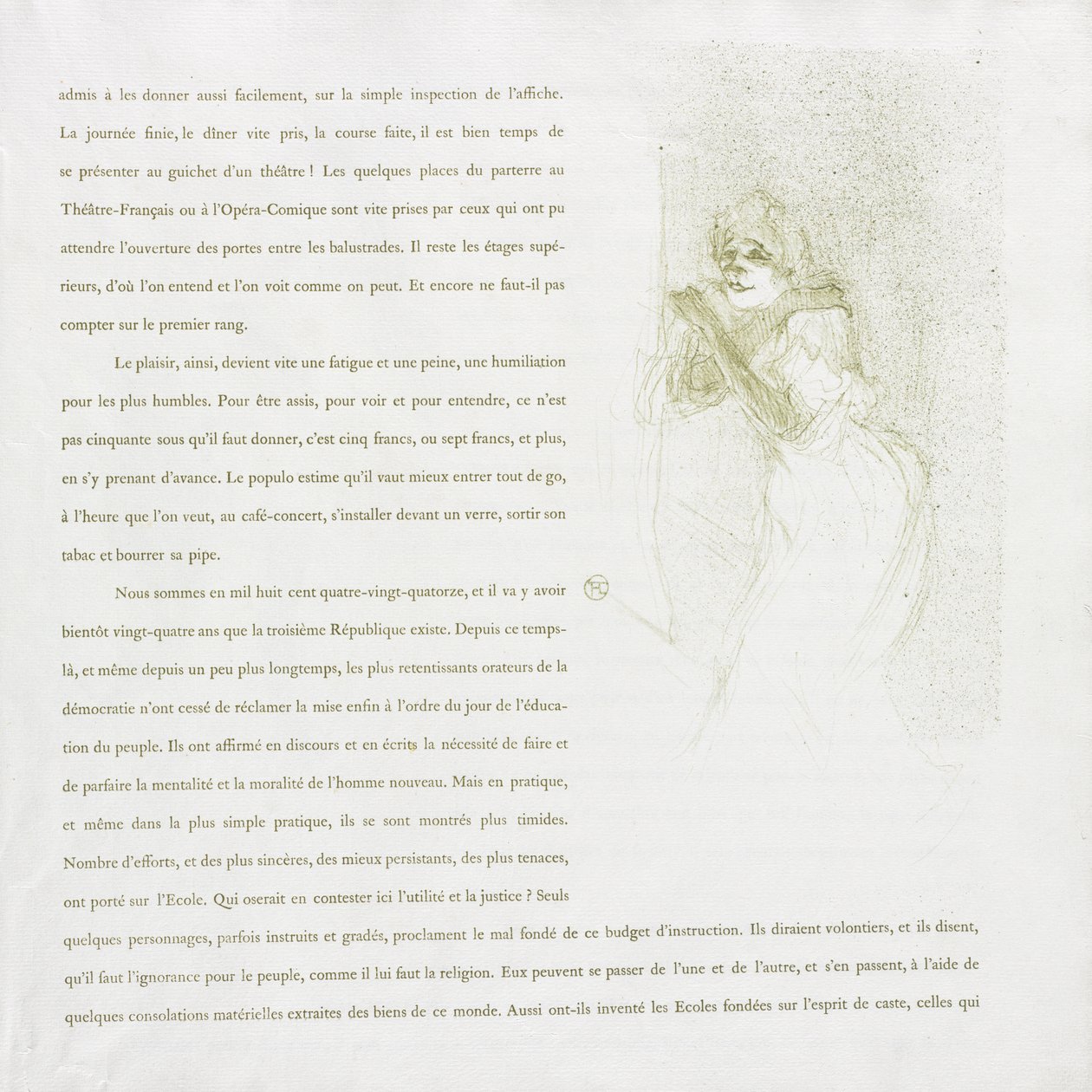 Yvette Guilbert-seria francuska: nr 5 autorstwa Henri de Toulouse-Lautrec